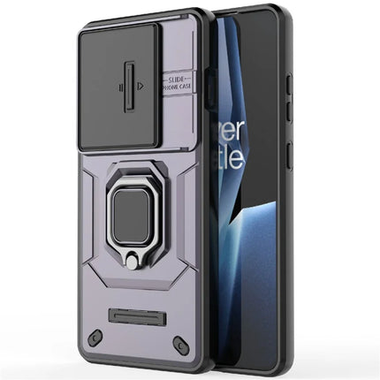 For OnePlus Ace 5 Pro 5G / Ace 5 5G / 13R 5G Case PC+TPU Kickstand Phone Protector with Lens Cover
