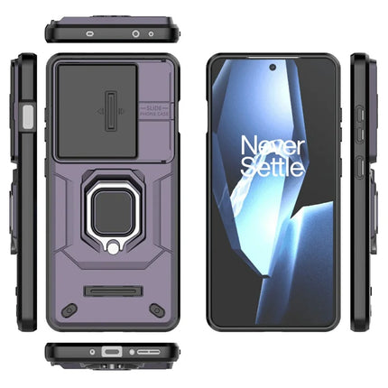 For OnePlus Ace 5 Pro 5G / Ace 5 5G / 13R 5G Case PC+TPU Kickstand Phone Protector with Lens Cover