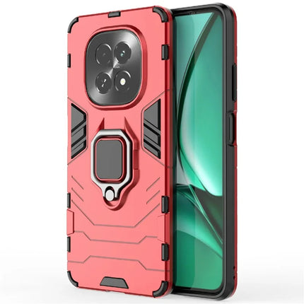 For Realme V60 5G Case PC + TPU Protective Phone Cover with Ring Kickstand - Red
