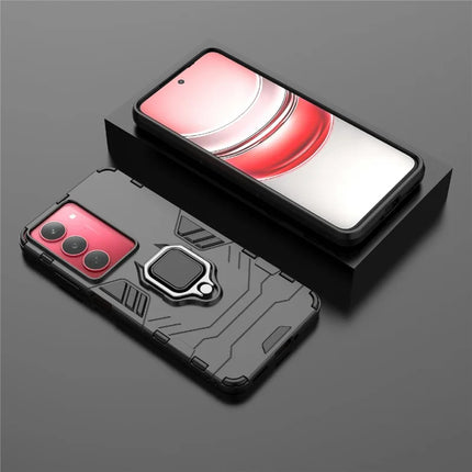 For Realme V60 Pro Case PC + TPU Protective Phone Cover with Ring Kickstand