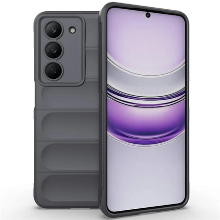 For Realme V60 Pro / 14x 5G Case Anti-Drop Soft TPU Rugged Phone Back Cover - Dark Grey