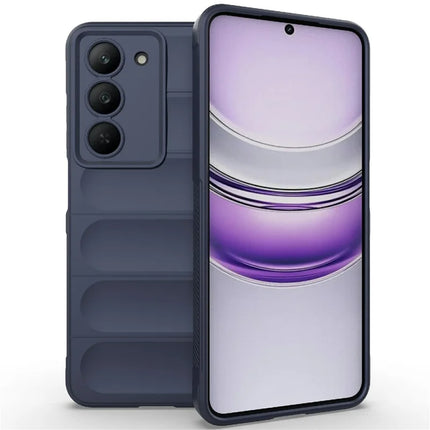 For Realme V60 Pro / 14x 5G Case Anti-Drop Soft TPU Rugged Phone Back Cover - Dark Blue