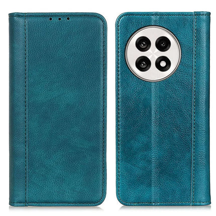 Stand Case for OnePlus 13R 5G / Ace 5 5G / 5 Pro 5G Split Leather Litchi Texture Wallet Phone Cover - Green