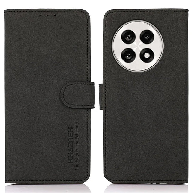 KHAZNEH For OnePlus Ace 5 Pro 5G / Ace 5 5G / 13R 5G Stand Case PU Leather Wallet Phone Cover - Black