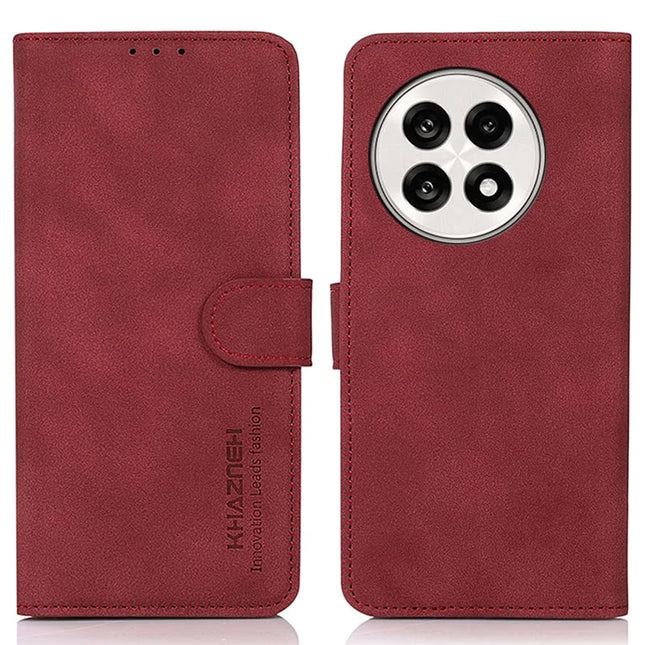 KHAZNEH For OnePlus Ace 5 Pro 5G / Ace 5 5G / 13R 5G Stand Case PU Leather Wallet Phone Cover - Red