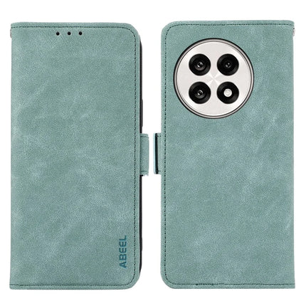 ABEEL Phone Cover for OnePlus 13R 5G  /  Ace 5 5G  /  5 Pro 5G Case PU Leather Folio Stand View RFID Blocking - Baby Blue