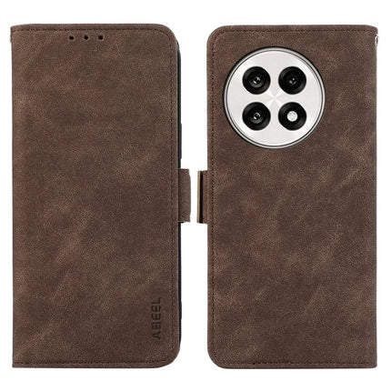 ABEEL Phone Cover for OnePlus 13R 5G  /  Ace 5 5G  /  5 Pro 5G Case PU Leather Folio Stand View RFID Blocking - Brown