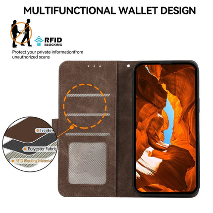 ABEEL Leather Case For OnePlus 13R 5G  /  Ace 5 5G  /  Ace 5 Pro 5G Color Splicing Flip Phone Cover RFID Blocking