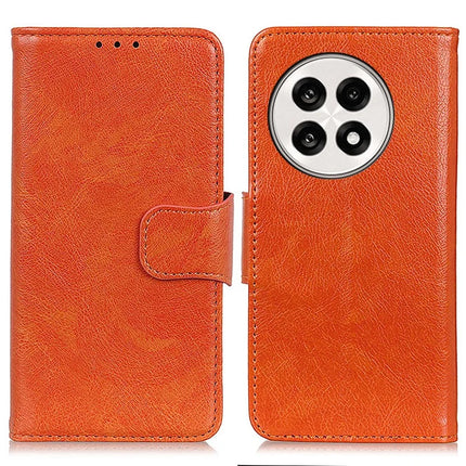 For OnePlus Ace 5 Pro 5G / Ace 5 5G / 13R 5G Case Nappa Texture Split Leather Wallet Phone Cover - Orange