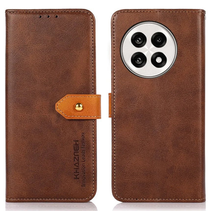 KHAZNEH Wallet Phone Case For OnePlus 13R 5G / Ace 5 5G / Ace 5 Pro 5G Stand Leather Flip Cover - Brown