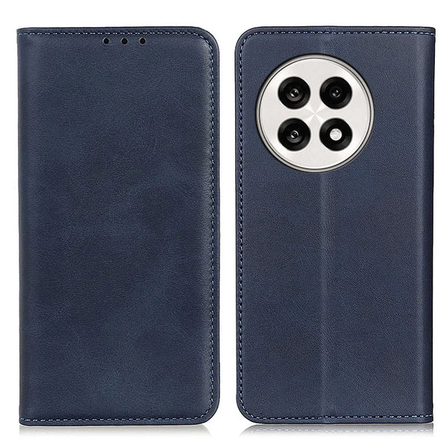 Split Leather Case For OnePlus 13R 5G / Ace 5 5G / Ace 5 Pro 5G Flip Wallet Phone Cover - Blue