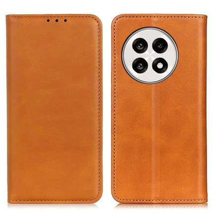 Split Leather Case For OnePlus 13R 5G / Ace 5 5G / Ace 5 Pro 5G Flip Wallet Phone Cover - Brown
