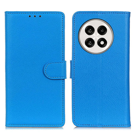 Wallet Case For OnePlus 13R 5G / Ace 5 5G / Ace 5 Pro 5G PU Leather Phone Cover Litchi Texture - Blue