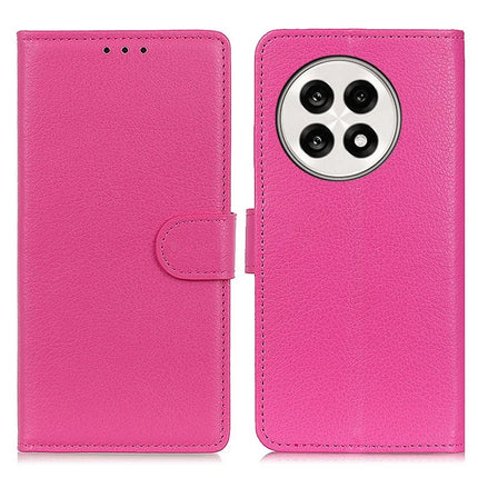 Wallet Case For OnePlus 13R 5G / Ace 5 5G / Ace 5 Pro 5G PU Leather Phone Cover Litchi Texture - Rose