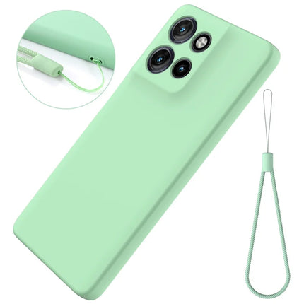 For Motorola Moto G Power (2025) Case Liquid Silicone Phone Back Cover with Hand Strap