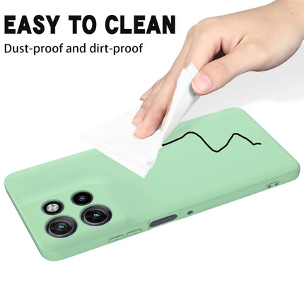 For Motorola Moto G Power (2025) Case Liquid Silicone Phone Back Cover with Hand Strap