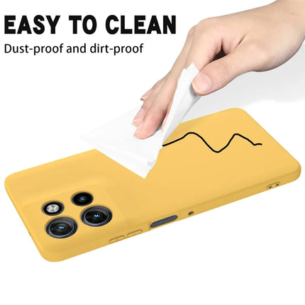 For Motorola Moto G Power (2025) Case Liquid Silicone Phone Back Cover with Hand Strap