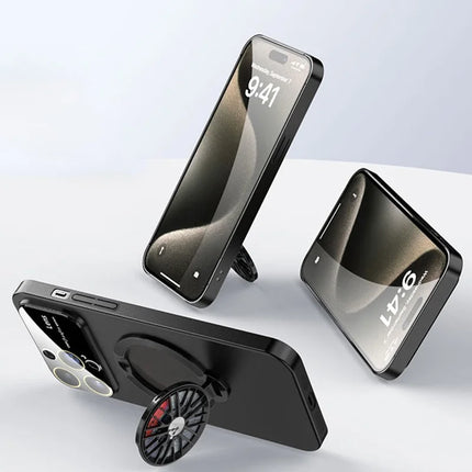 For iPhone 15 Pro Max Case Compatible with MagSafe Hard PC Kickstand Phone Cover