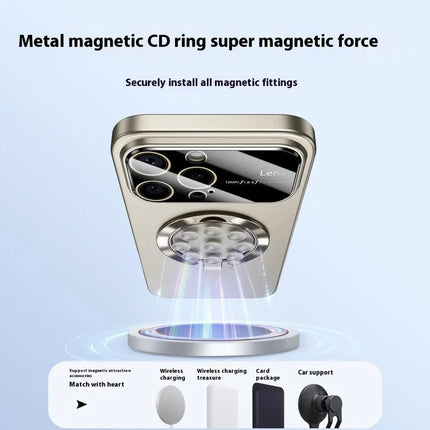For iPhone 15 Pro Max Case Compatible with MagSafe Suction Cup Kickstand PC Phone Cover