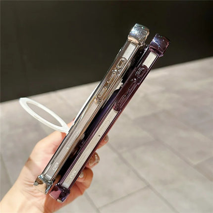 For iPhone 16 Pro Max Magnetic Case Rotating Fidget Spinner Kickstand PC + TPU Airbag Mobile Cover