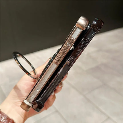 For iPhone 16 Plus Magnetic Case Rotating Fidget Spinner Kickstand PC + TPU Airbag Mobile Cover