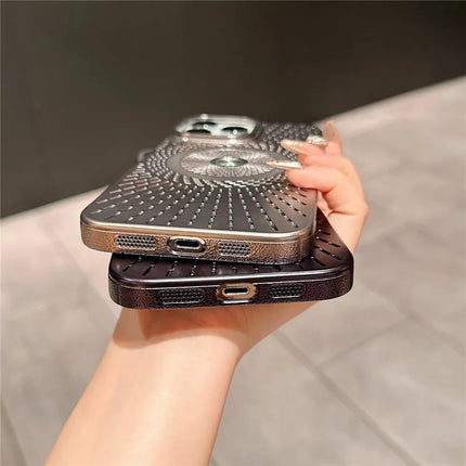 For iPhone 16 Pro Max Case Compatible with MagSafe Heat Dissipation Electroplating PC Phone Cover