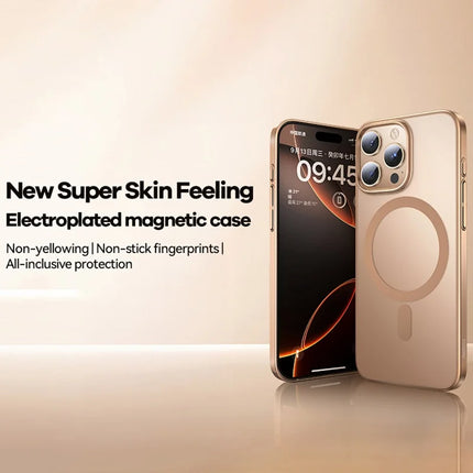 REMAX RM-1625 For iPhone 16 Pro Case Compatible with MagSafe Skin Touch Electroplated Slim Phone Cover