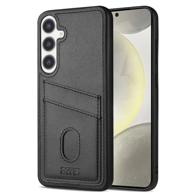 AZNS K1 Series For Samsung Galaxy A16 5G  /  4G Case Calf Texture Anti-Drop PU + TPU Phone Cover - Black