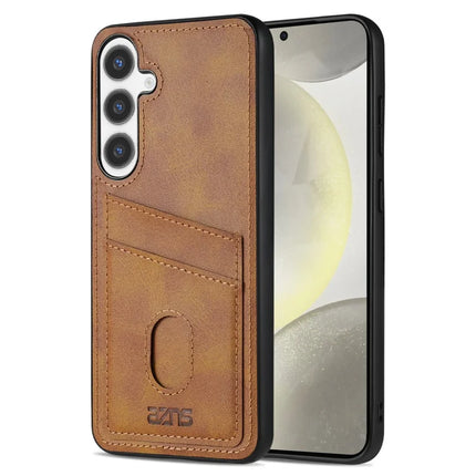 AZNS K1 Series For Samsung Galaxy A16 5G  /  4G Case Calf Texture Anti-Drop PU + TPU Phone Cover - Brown