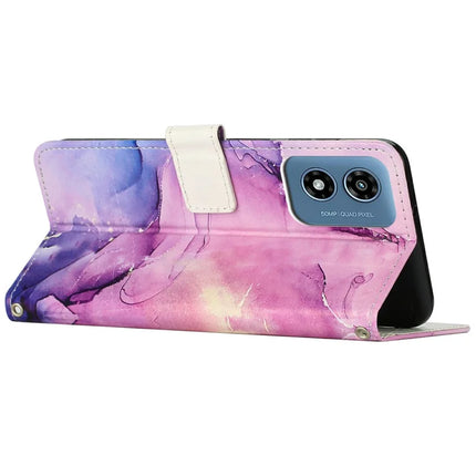 Stand Case for Motorola Moto G04s 4G / G04 4G / G24 4G / E14 4G Marble Pattern PU Leather Wallet Phone Cover