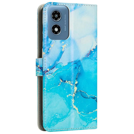 Stand Case for Motorola Moto G04s 4G / G04 4G / G24 4G / E14 4G Marble Pattern PU Leather Wallet Phone Cover