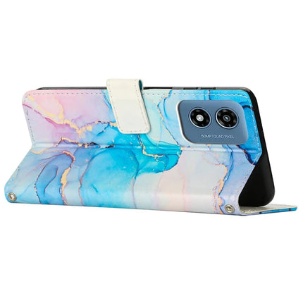 Stand Case for Motorola Moto G04s 4G / G04 4G / G24 4G / E14 4G Marble Pattern PU Leather Wallet Phone Cover