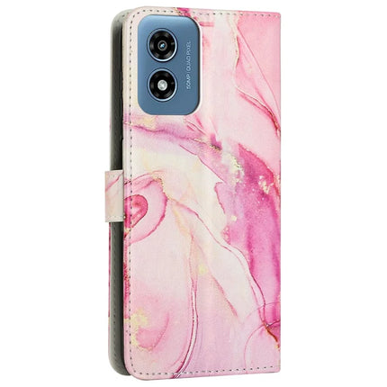 Stand Case for Motorola Moto G04s 4G / G04 4G / G24 4G / E14 4G Marble Pattern PU Leather Wallet Phone Cover