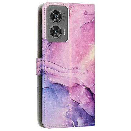Stand Case for Motorola Moto G85 5G / S50 Neo 5G Marble Pattern PU Leather Wallet Phone Cover