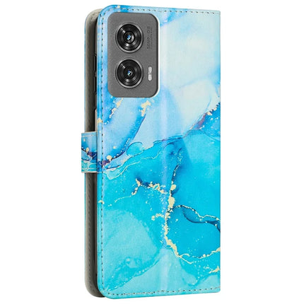 Stand Case for Motorola Moto G85 5G / S50 Neo 5G Marble Pattern PU Leather Wallet Phone Cover