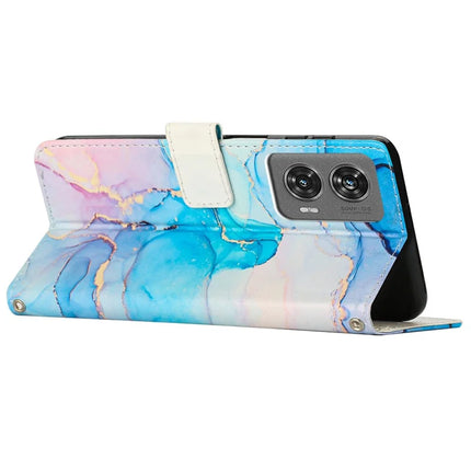 Stand Case for Motorola Moto G85 5G / S50 Neo 5G Marble Pattern PU Leather Wallet Phone Cover
