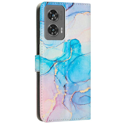Stand Case for Motorola Moto G85 5G / S50 Neo 5G Marble Pattern PU Leather Wallet Phone Cover