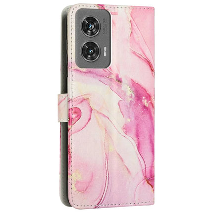 Stand Case for Motorola Moto G85 5G / S50 Neo 5G Marble Pattern PU Leather Wallet Phone Cover