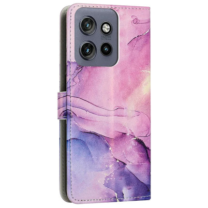 Stand Case for Motorola Moto S50 5G / Edge 50 Neo 5G / ThinkPhone 25 5G Marble Pattern PU Leather Wallet Phone Cover