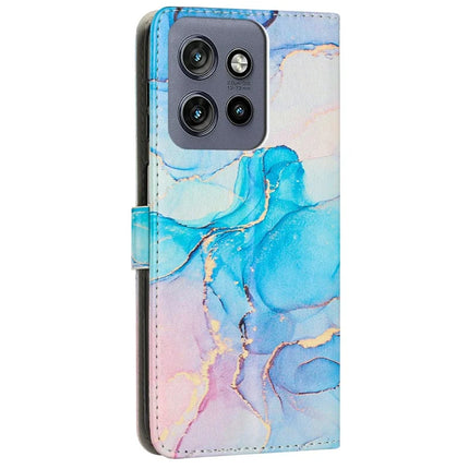 Stand Case for Motorola Moto S50 5G / Edge 50 Neo 5G / ThinkPhone 25 5G Marble Pattern PU Leather Wallet Phone Cover
