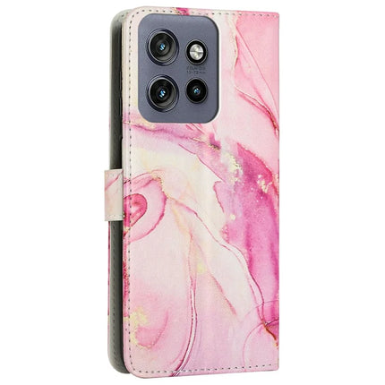 Stand Case for Motorola Moto S50 5G / Edge 50 Neo 5G / ThinkPhone 25 5G Marble Pattern PU Leather Wallet Phone Cover