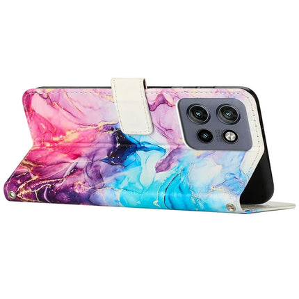 Stand Case for Motorola Moto S50 5G / Edge 50 Neo 5G / ThinkPhone 25 5G Marble Pattern PU Leather Wallet Phone Cover