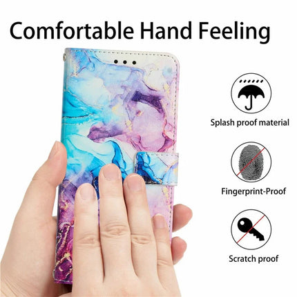 Stand Case for Motorola Moto S50 5G / Edge 50 Neo 5G / ThinkPhone 25 5G Marble Pattern PU Leather Wallet Phone Cover