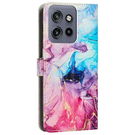 Stand Case for Motorola Moto S50 5G / Edge 50 Neo 5G / ThinkPhone 25 5G Marble Pattern PU Leather Wallet Phone Cover