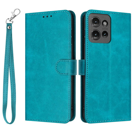 Wallet Phone Case for Motorola Moto G Power (2025) / G Play (2025) 4G Flip Stand PU Leather Cover Calf Texture - Green