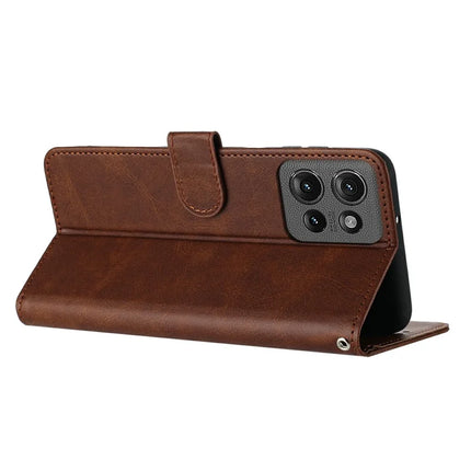 Wallet Phone Case for Motorola Moto G Power (2025) / G Play (2025) 4G Flip Stand PU Leather Cover Calf Texture