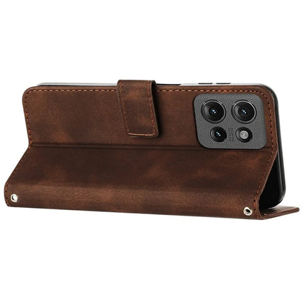 Leather Case for Motorola Moto G Power (2025) / G Play (2025) 4G Phone Cover Imprinted Triangle