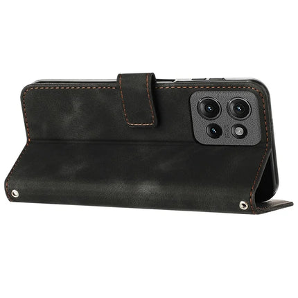 Leather Case for Motorola Moto G Power (2025) / G Play (2025) 4G Phone Cover Imprinted Triangle