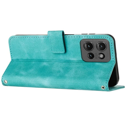 For Motorola Moto G 5G (2025) Case Handbag Imprinted Triangle Leather Phone Cover