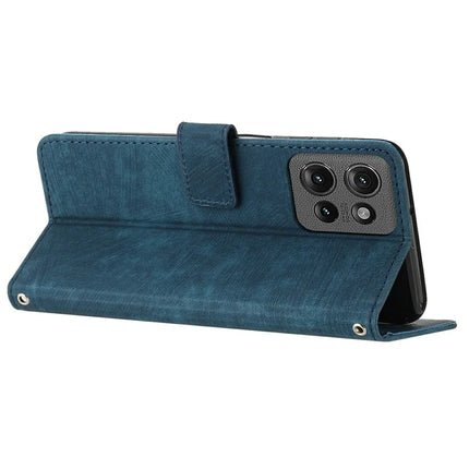 Leather Case for Motorola Moto G Power (2025) / G Play (2025) 4G Imprinted Lines Stand Phone Cover